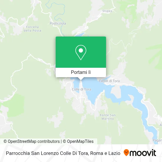 Mappa Parrocchia San Lorenzo Colle Di Tora