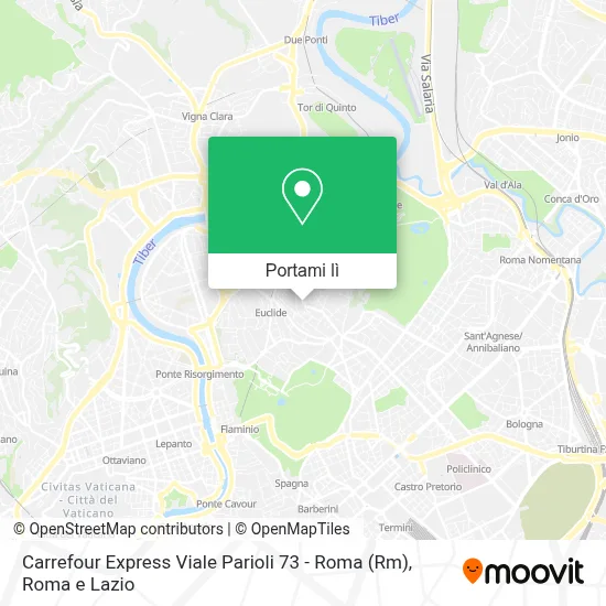 Mappa Carrefour Express Viale Parioli 73 - Roma (Rm)