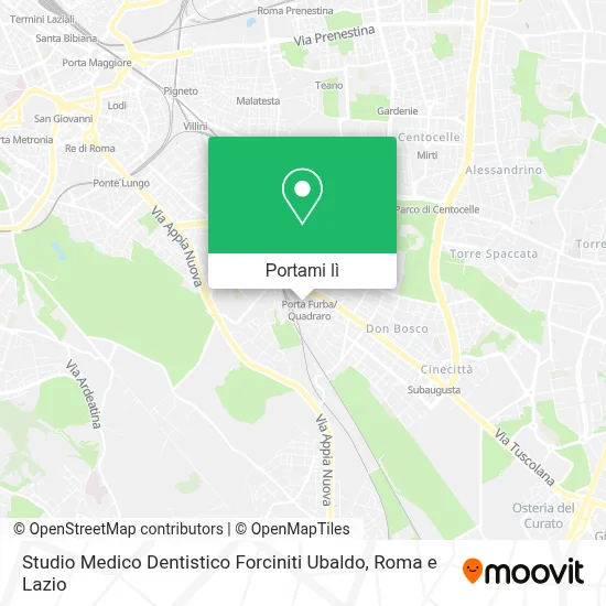 Mappa Studio Medico Dentistico Forciniti Ubaldo