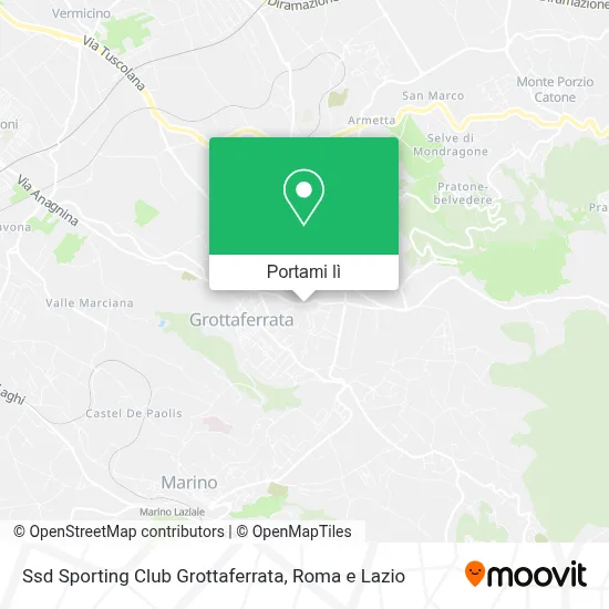 Mappa Ssd Sporting Club Grottaferrata