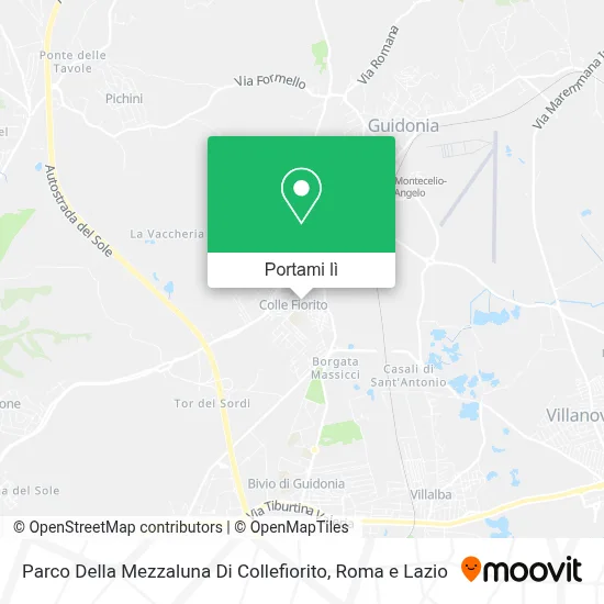 Mappa Parco Della Mezzaluna Di Collefiorito