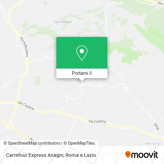 Mappa Carrefour Express Anagni