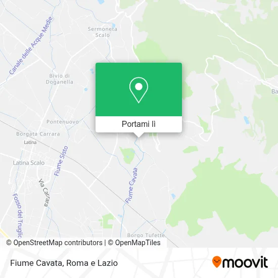 Mappa Fiume Cavata