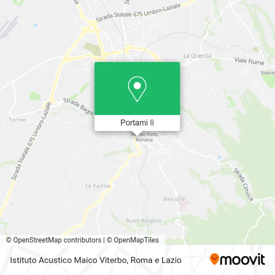 Mappa Istituto Acustico Maico Viterbo