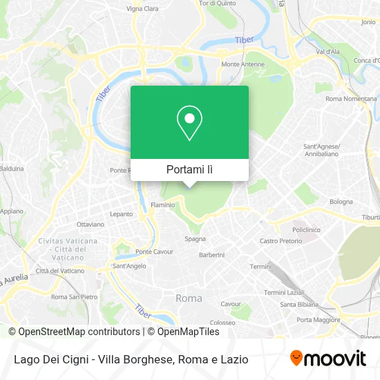 Mappa Lago Dei Cigni - Villa Borghese
