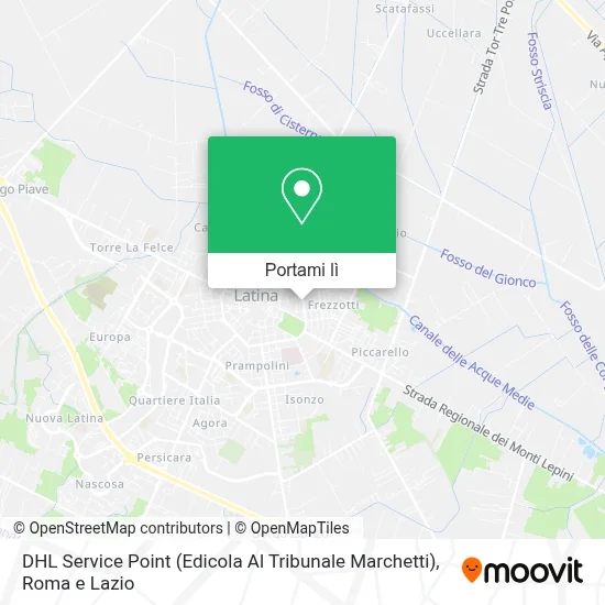 Mappa DHL Service Point (Edicola Al Tribunale Marchetti)