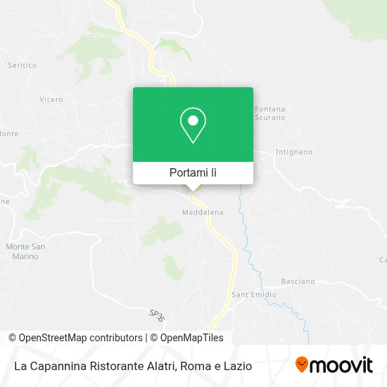 Mappa La Capannina Ristorante Alatri