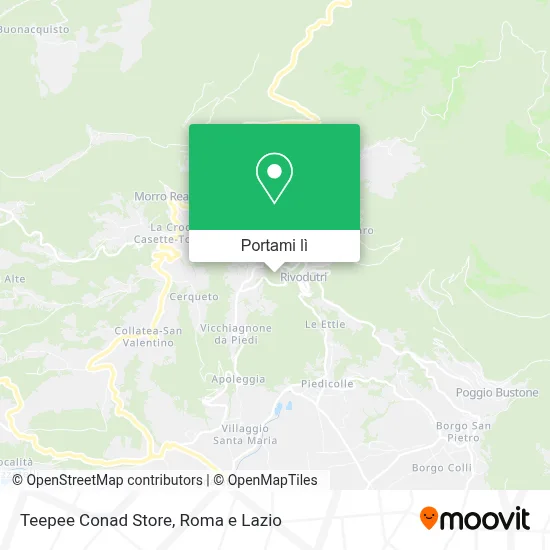 Mappa Teepee Conad Store