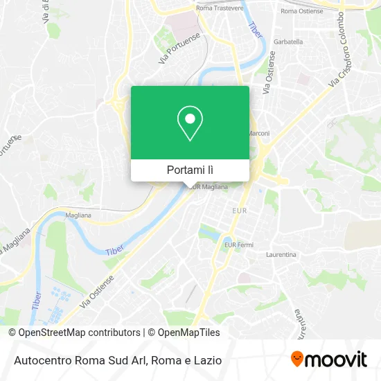 Mappa Autocentro Roma Sud Arl
