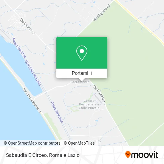 Mappa Sabaudia E Circeo
