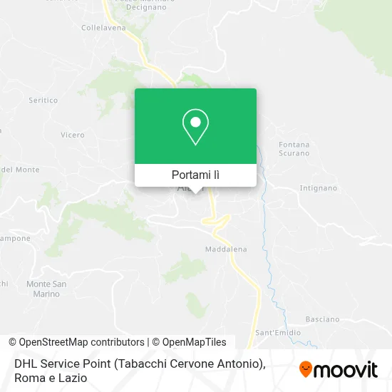 Mappa DHL Service Point (Tabacchi Cervone Antonio)