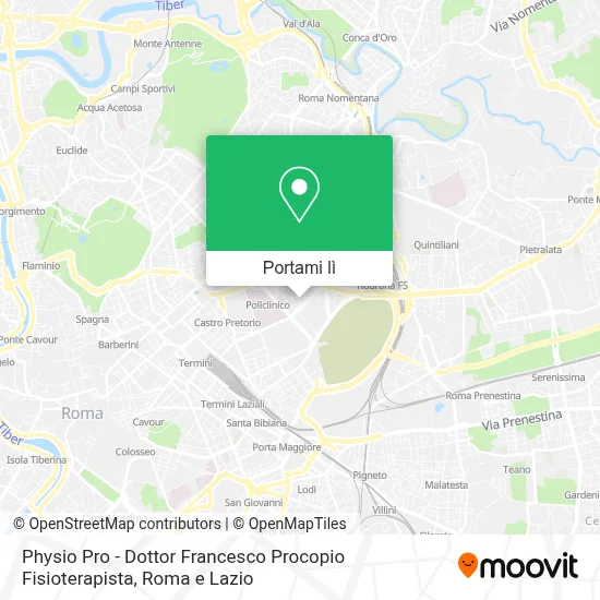 Mappa Physio Pro - Dottor Francesco Procopio Fisioterapista