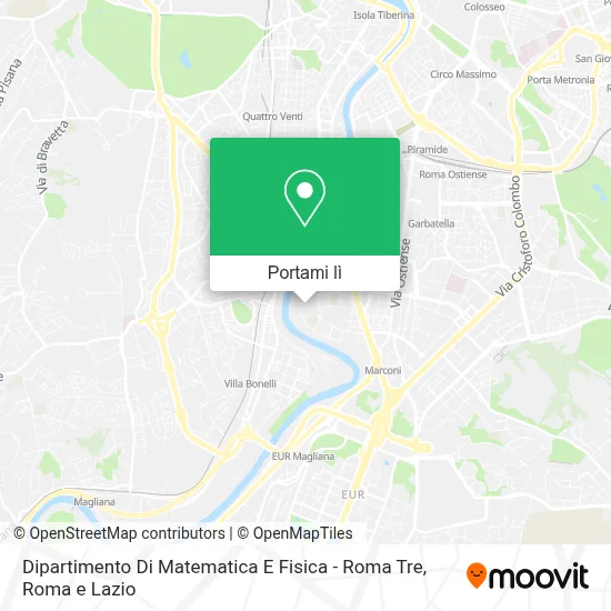 Mappa Dipartimento Di Matematica E Fisica - Roma Tre