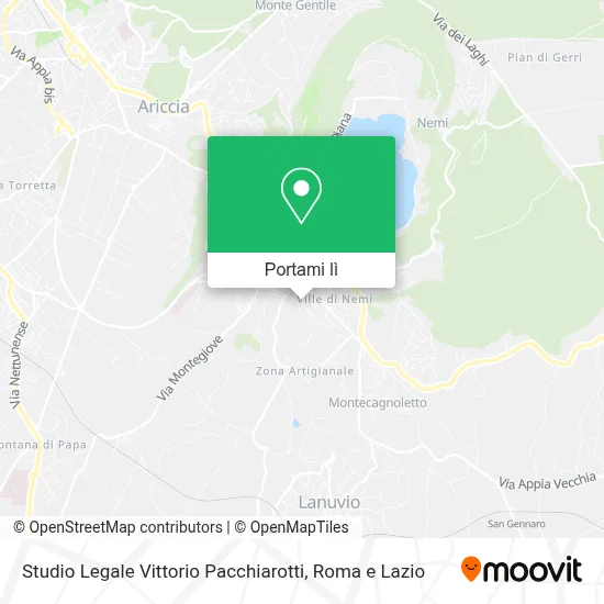Mappa Studio Legale Vittorio Pacchiarotti