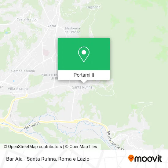 Mappa Bar Aia - Santa Rufina