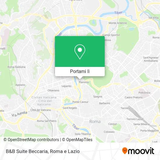 Mappa B&B Suite Beccaria