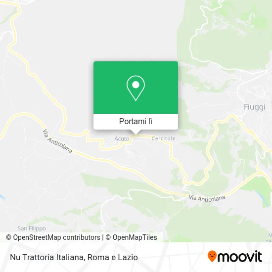 Mappa Nu Trattoria Italiana