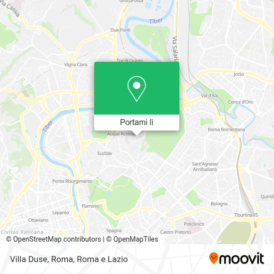 Mappa Villa Duse, Roma