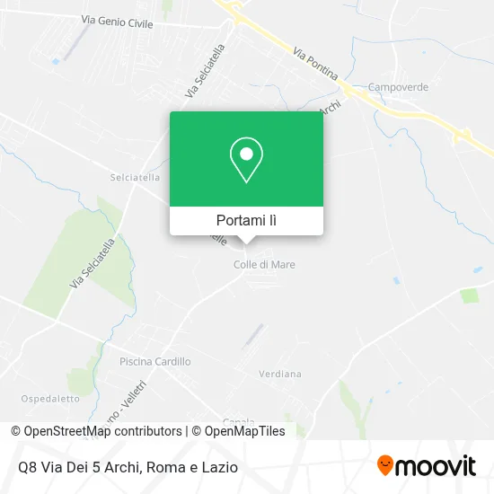 Mappa Q8 Via Dei 5 Archi