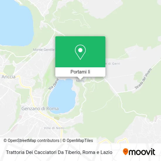 Mappa Trattoria Dei Cacciatori Da Tiberio