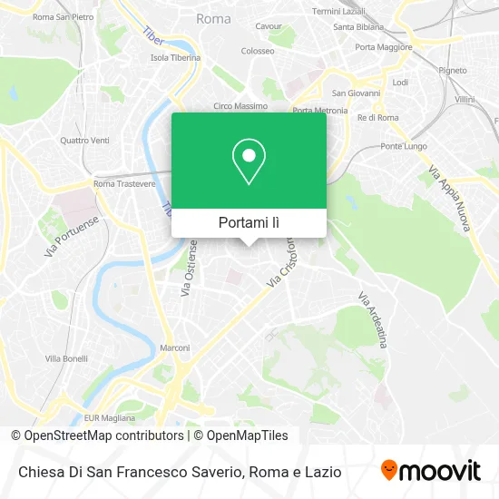 Mappa Chiesa Di San Francesco Saverio