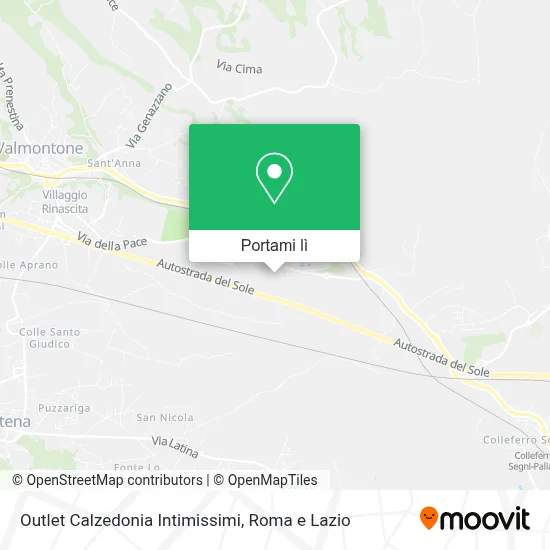 Mappa Outlet Calzedonia Intimissimi