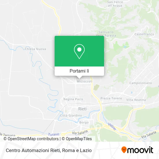Mappa Centro Automazioni Rieti