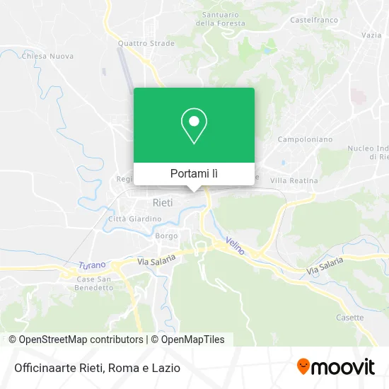 Mappa Officinaarte Rieti