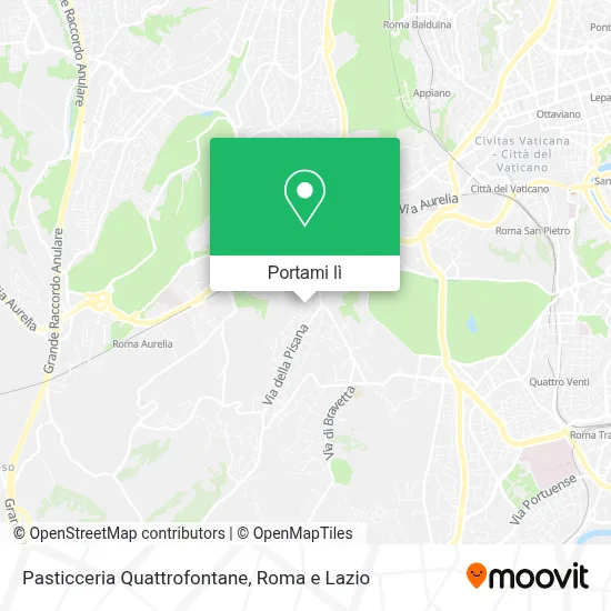 Mappa Pasticceria Quattrofontane