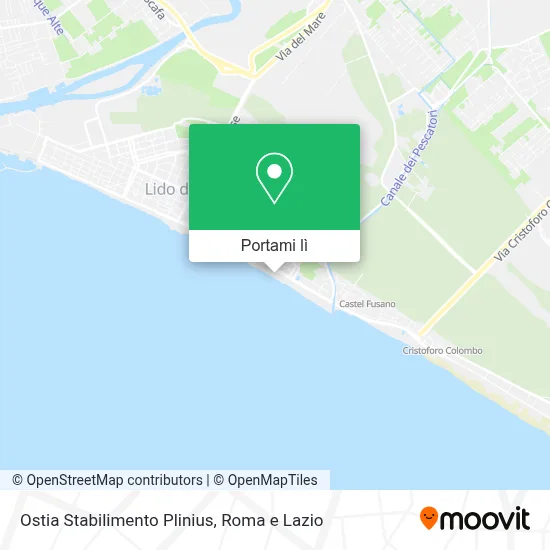Mappa Ostia Stabilimento Plinius