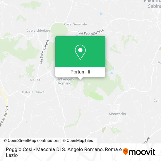 Mappa Poggio Cesi - Macchia Di S. Angelo Romano