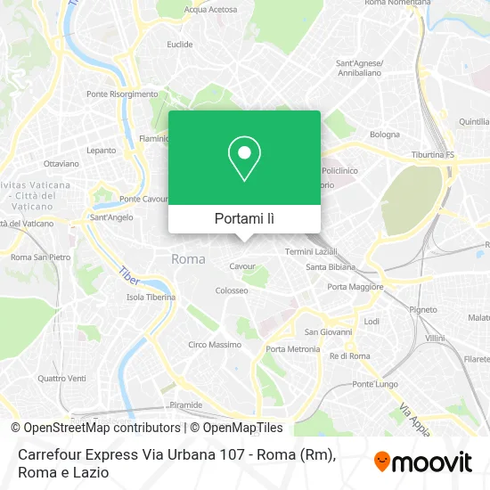 Mappa Carrefour Express Via Urbana 107 - Roma (Rm)