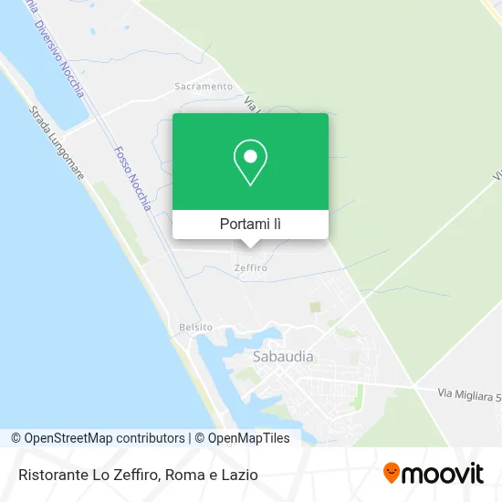 Mappa Ristorante Lo Zeffiro