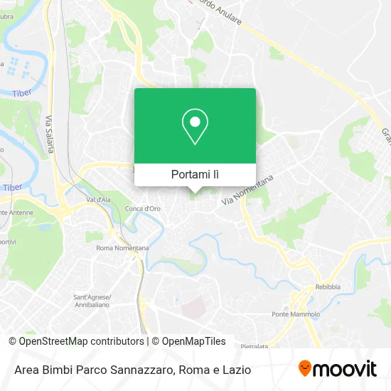 Mappa Area Bimbi Parco Sannazzaro