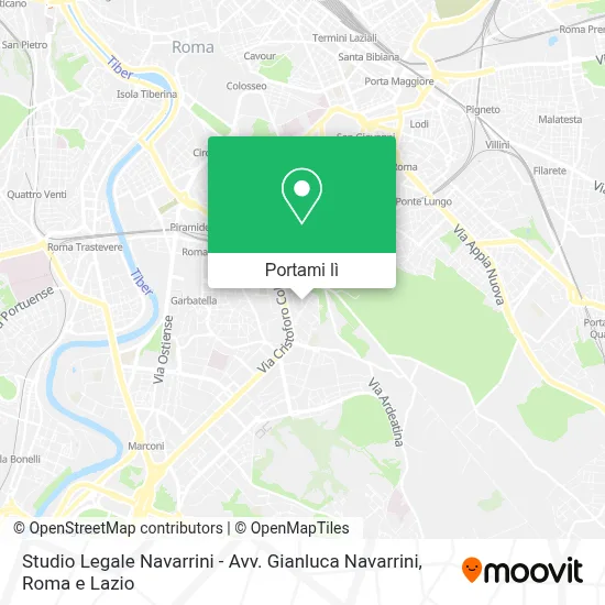 Mappa Studio Legale Navarrini - Avv. Gianluca Navarrini