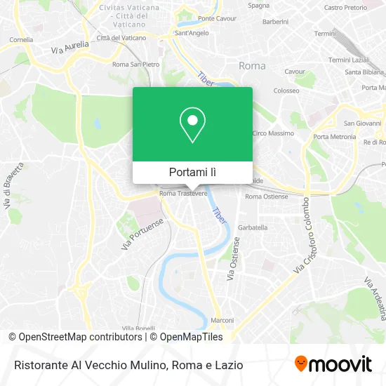 Mappa Ristorante Al Vecchio Mulino