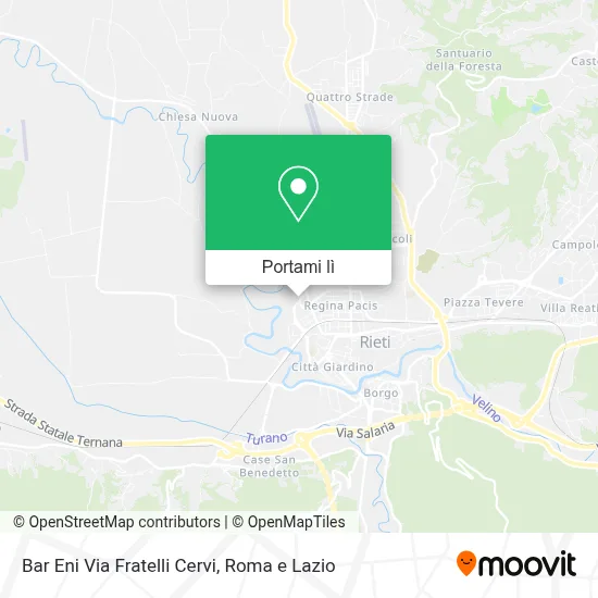 Mappa Bar Eni Via Fratelli Cervi