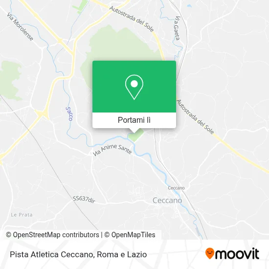 Mappa Pista Atletica Ceccano