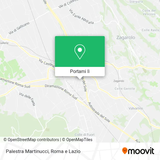 Mappa Palestra Martinucci