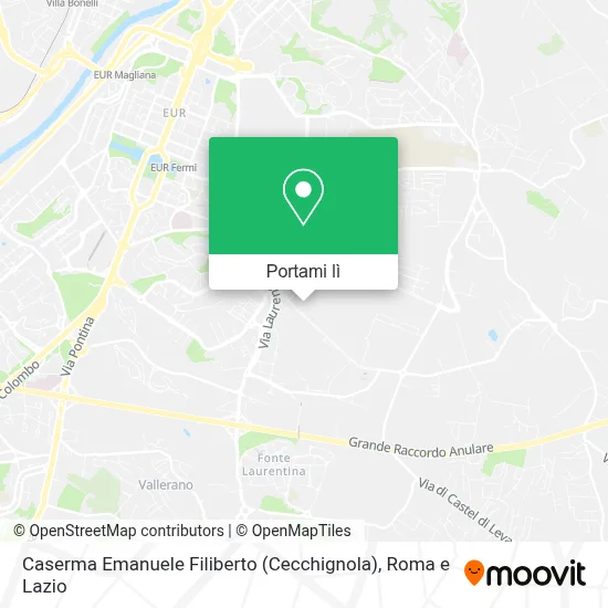 Mappa Caserma Emanuele Filiberto (Cecchignola)