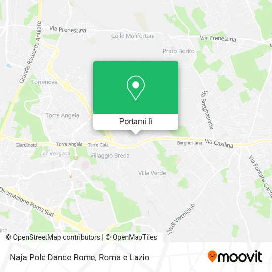 Mappa Naja Pole Dance Rome