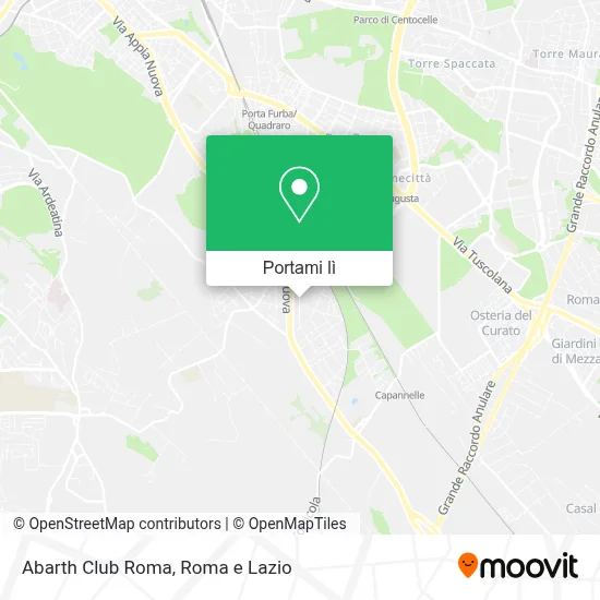 Mappa Abarth Club Roma