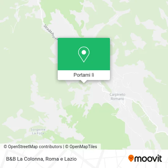 Mappa B&B La Colonna