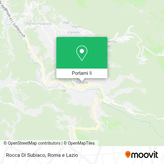 Mappa Rocca Di Subiaco