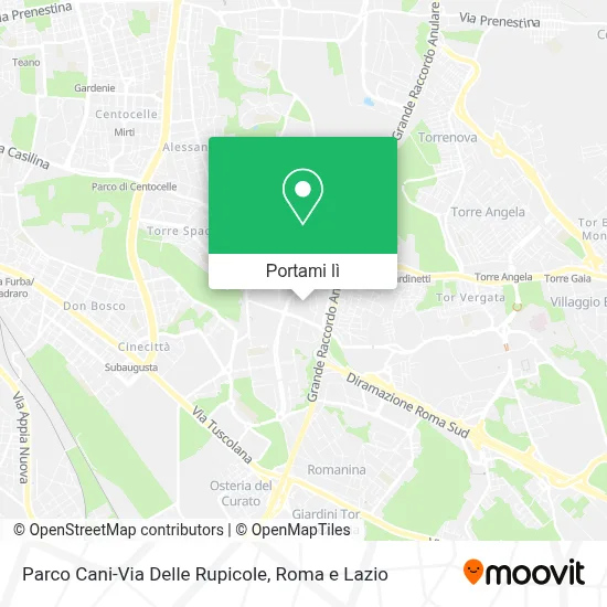 Mappa Parco Cani-Via Delle Rupicole