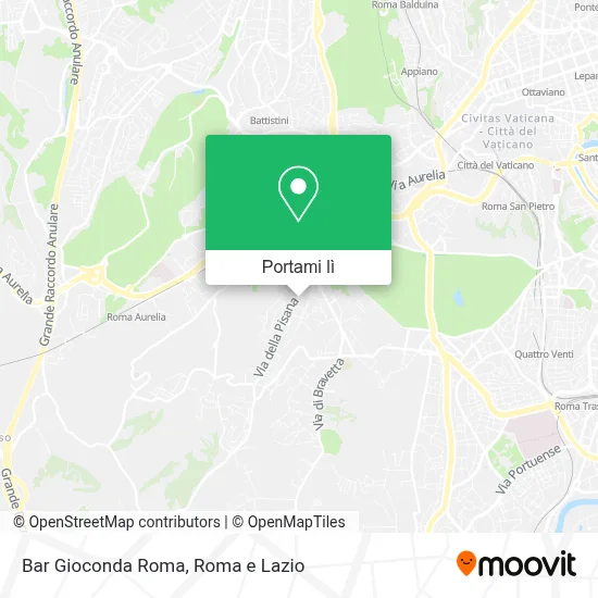 Mappa Bar Gioconda Roma
