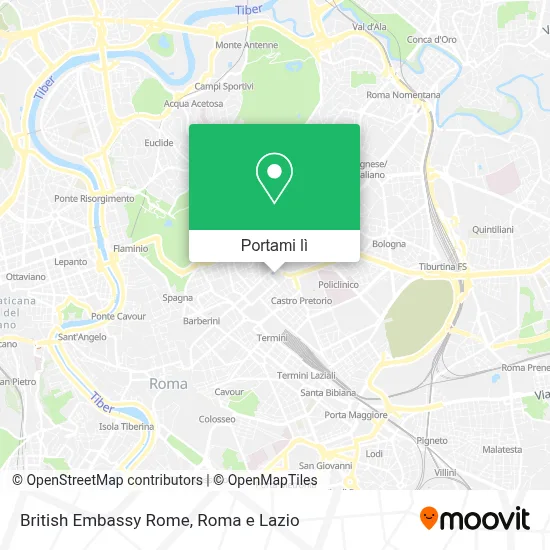 Mappa British Embassy Rome