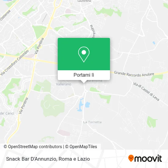 Mappa Snack Bar D'Annunzio
