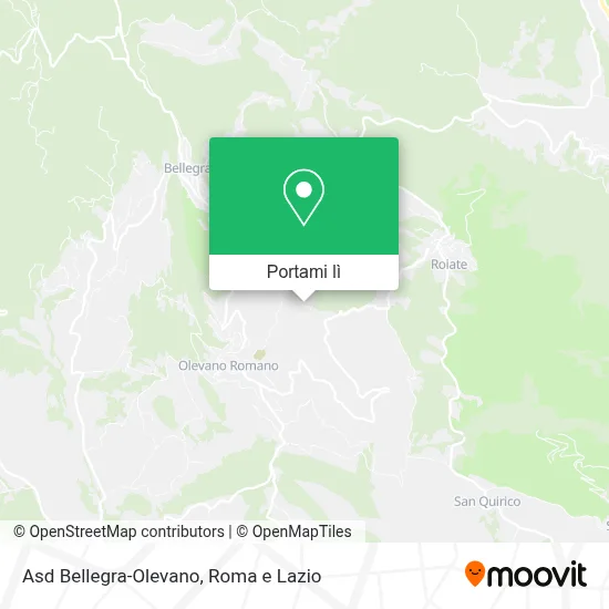 Mappa Asd Bellegra-Olevano