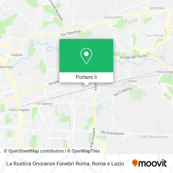 Mappa La Rustica Onoranze Funebri Roma